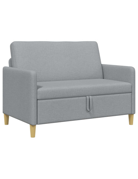 Divano con Storage Grigio Chiaro 122 x 78 x 87 cm Poliestere