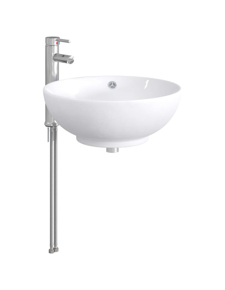 Lavabo da bagno Cromato 44 x 44 x 16 cm Metallo