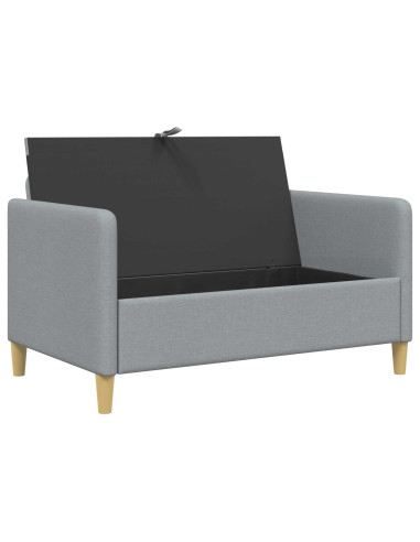 Divano con Storage Grigio Chiaro 122 x 78 x 87 cm Poliestere