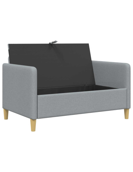 Divano con Storage Grigio Chiaro 122 x 78 x 87 cm Poliestere
