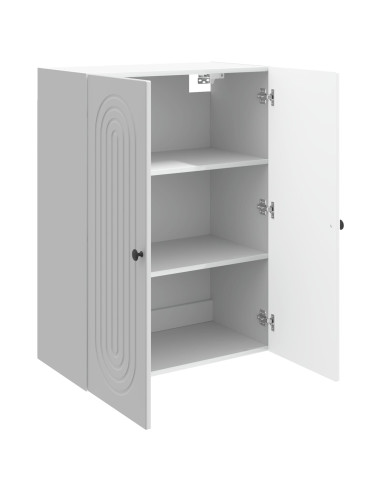 Mobiletto a muro Bianco Lucido 66 x 34,5 x 90 cm