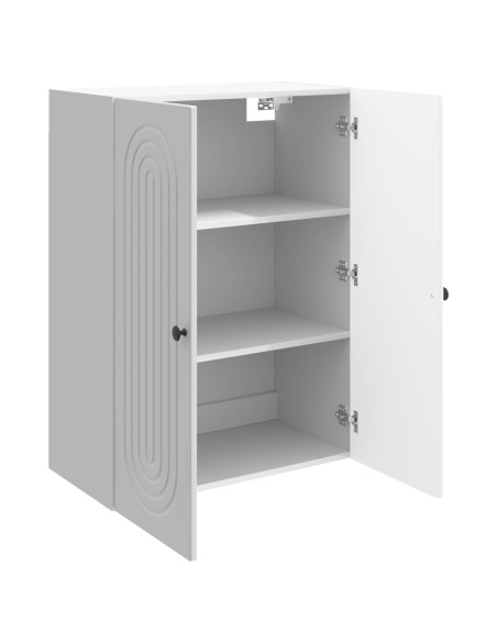 Mobiletto a muro Bianco Lucido 66 x 34,5 x 90 cm