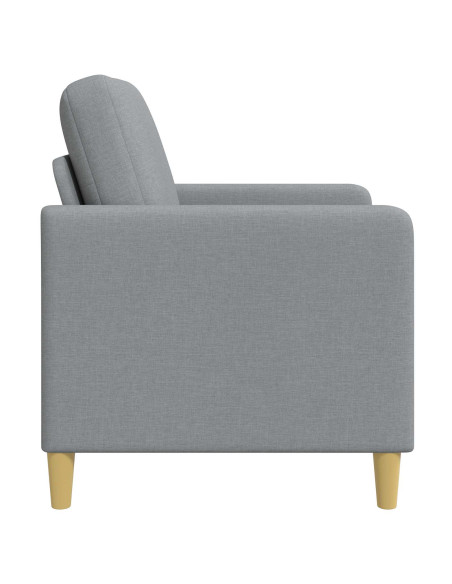 Divano con Storage Grigio Chiaro 122 x 78 x 87 cm Poliestere
