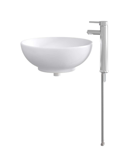 Lavabo da bagno Cromato 44 x 44 x 16 cm Metallo