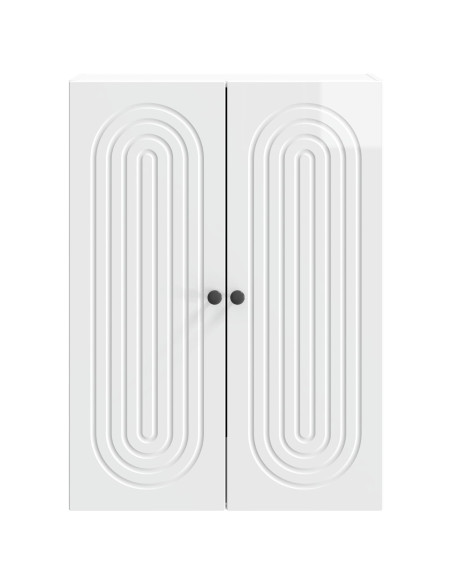 Mobiletto a muro Bianco Lucido 66 x 34,5 x 90 cm