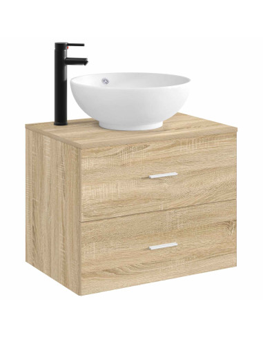 Lavabo da bagno Nero Opaco 44 x 44 x 16 cm Metallo