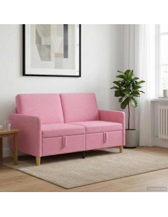 Divano con Storage Rosa 152 x 78 x 87 cm Poliestere