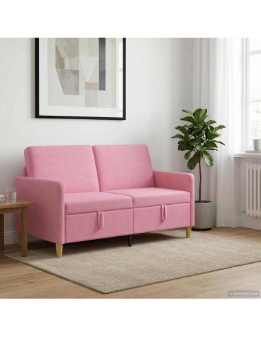 Divano con Storage Rosa 152 x 78 x 87 cm Poliestere