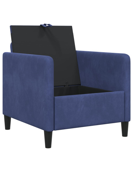 Divano con Storage Blu Polizia 72 x 78 x 87 cm Poliestere