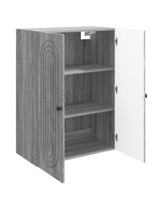 Mobiletto a muro Sonoma grigio 66 x 34,5 x 90 cm 2