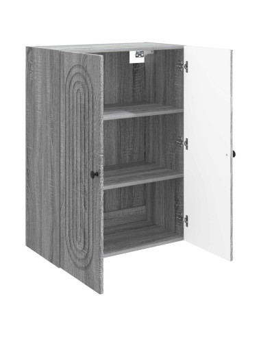 Mobiletto a muro Sonoma grigio 66 x 34,5 x 90 cm