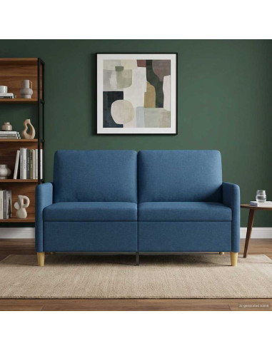 Divano con Storage Blu 152 x 78 x 87 cm Poliestere