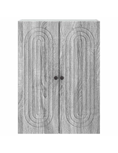 Mobiletto a muro Sonoma grigio 66 x 34,5 x 90 cm
