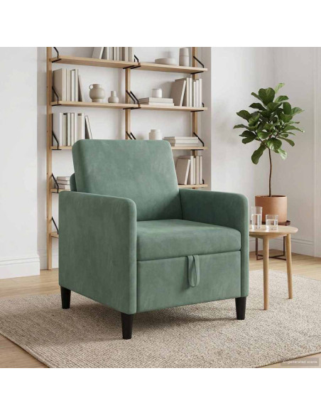 Divano con Storage Verde Mare 72 x 78 x 87 cm Poliestere