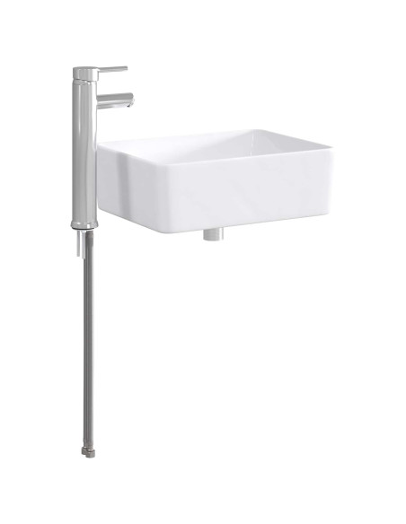 Lavabo da bagno Cromato 40,5 x 30,5 x 13 cm Metallo
