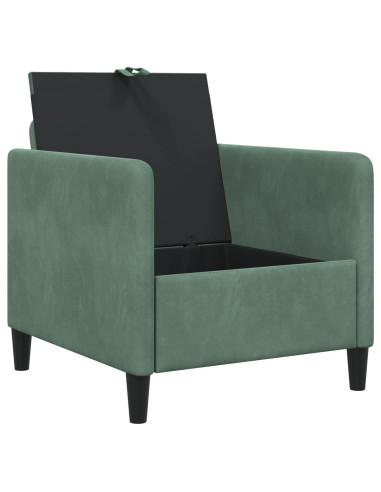 Divano con Storage Verde Mare 72 x 78 x 87 cm Poliestere