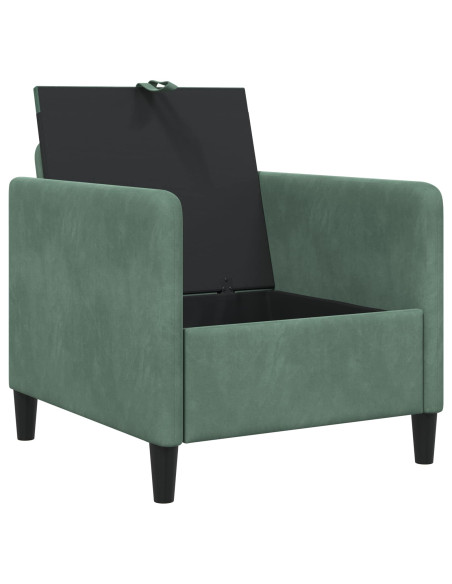 Divano con Storage Verde Mare 72 x 78 x 87 cm Poliestere