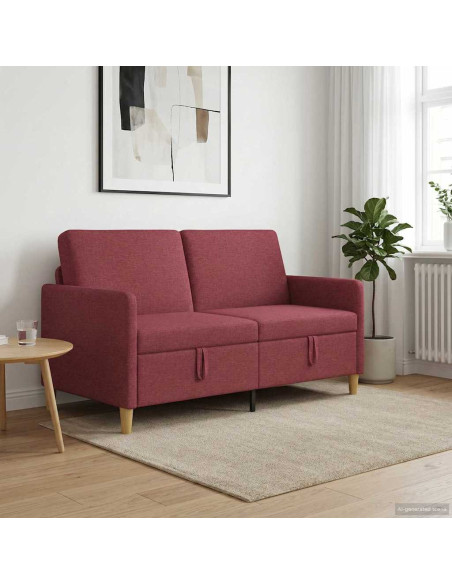 Divano con Storage Rosso Vino 152 x 78 x 87 cm Poliestere