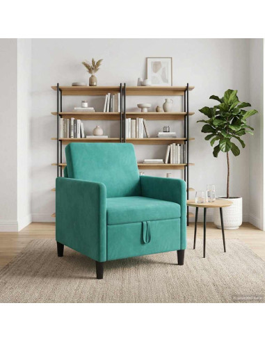 Divano con Storage Turchese 72 x 78 x 87 cm Poliestere