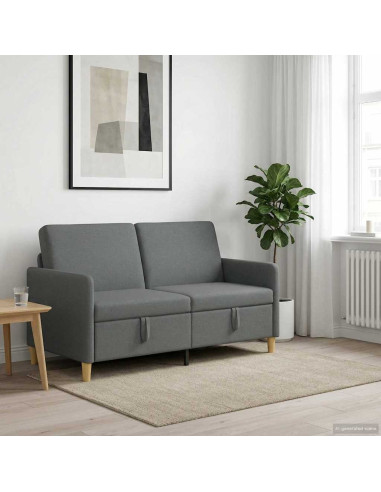 Divano con Storage Grigio Scuro 152 x 78 x 87 cm Poliestere