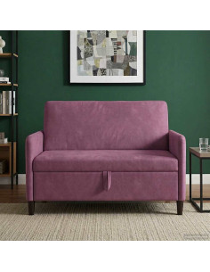 Divano con Storage Viola 122 x 78 x 87 cm Poliestere