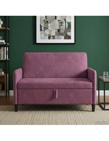 Divano con Storage Viola 122 x 78 x 87 cm Poliestere