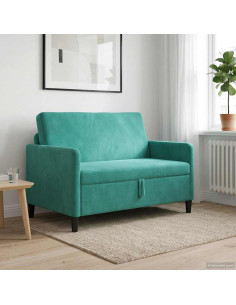 Divano con Storage Turchese 122 x 78 x 87 cm Poliestere