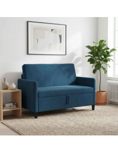 Divano con Storage Blu 122 x 78 x 87 cm Poliestere