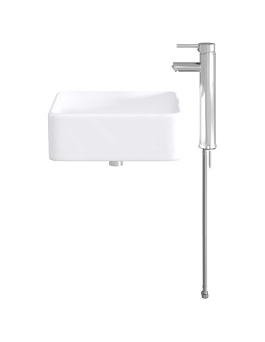 Lavabo da bagno Cromato 36,5 x 36,5 x 13 cm Metallo