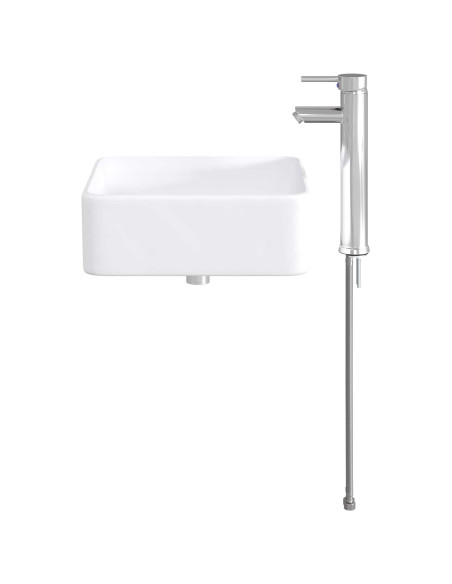 Lavabo da bagno Cromato 36,5 x 36,5 x 13 cm Metallo