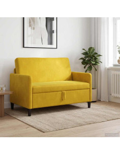 Divano con Storage Giallo 122 x 78 x 87 cm Poliestere