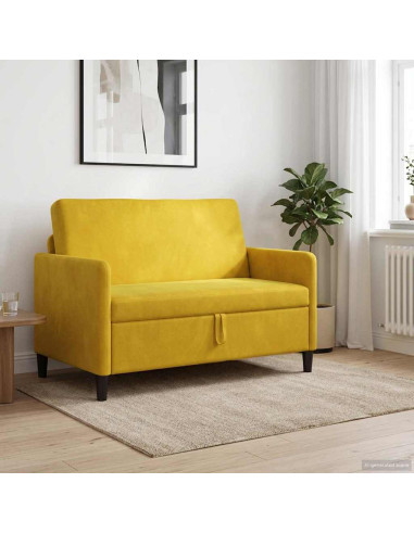 Divano con Storage Giallo 122 x 78 x 87 cm Poliestere