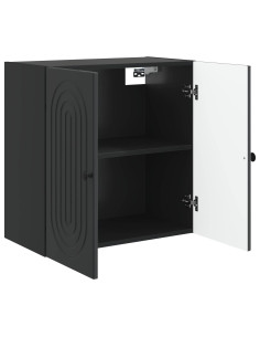 Mobiletto a muro Nero 59 x 31 x 60 cm Legno ingegnerizzato 2