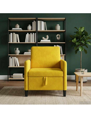 Divano con Storage Giallo 72 x 78 x 87 cm Poliestere