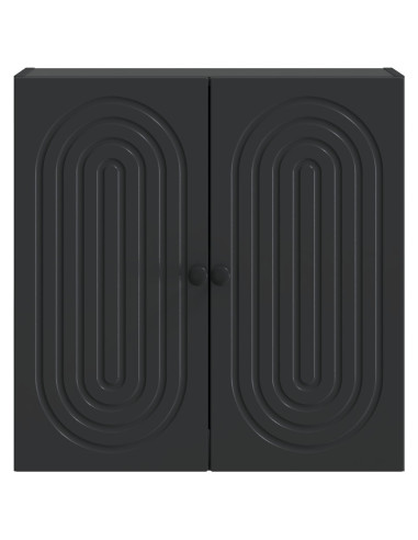 Mobiletto a muro Nero 59 x 31 x 60 cm Legno ingegnerizzato