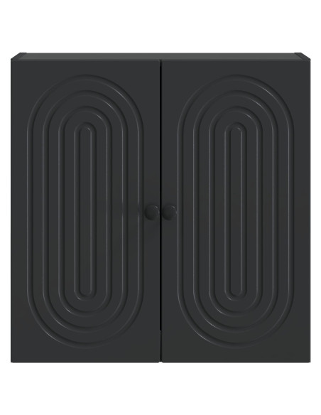 Mobiletto a muro Nero 59 x 31 x 60 cm Legno ingegnerizzato