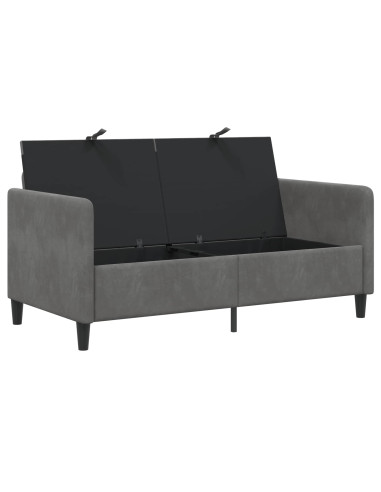 Divano con Storage Grigio Scuro 152 x 78 x 87 cm Poliestere