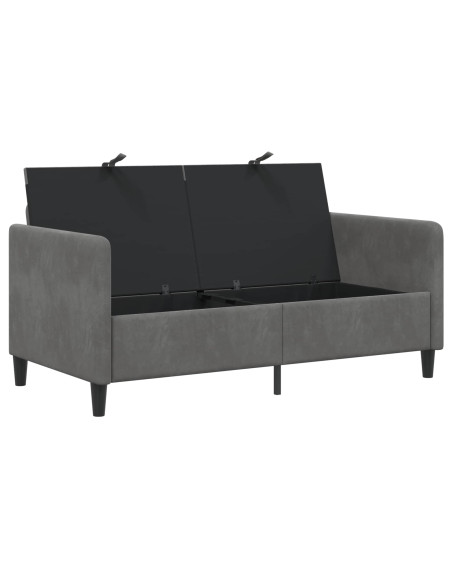 Divano con Storage Grigio Scuro 152 x 78 x 87 cm Poliestere