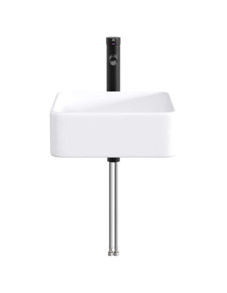 Lavabo da bagno Nero Opaco 36,5 x 36,5 x 13 cm Metallo