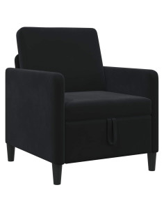 Divano con Storage Nero 72 x 78 x 87 cm Poliestere 2
