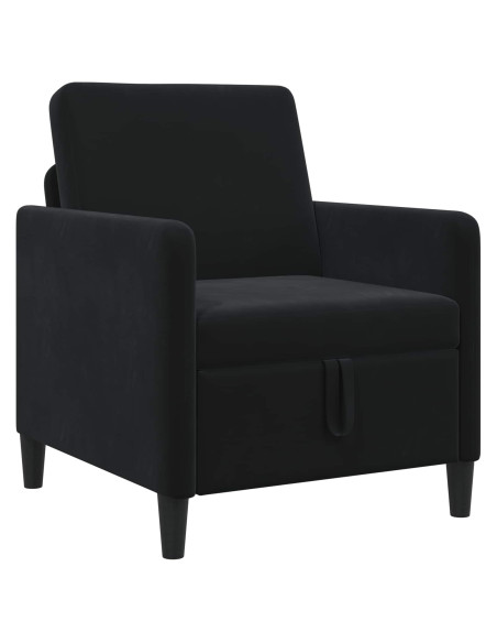 Divano con Storage Nero 72 x 78 x 87 cm Poliestere