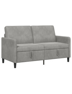 Divano con Storage Grigio Chiaro 152 x 78 x 87 cm Poliestere 2