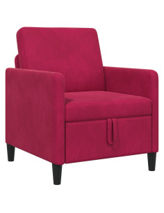 Divano con Storage Rosso Vino 72 x 78 x 87 cm Poliestere 2