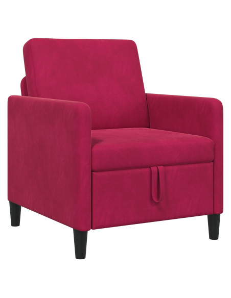 Divano con Storage Rosso Vino 72 x 78 x 87 cm Poliestere