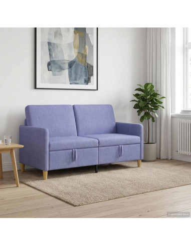 Divano con Storage Blu jeans 152 x 78 x 87 cm Poliestere