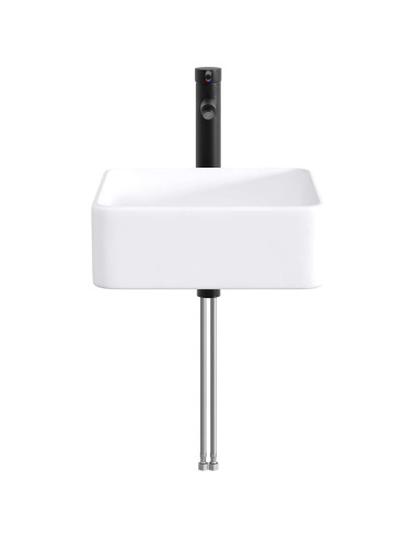 Lavabo da bagno Nero Opaco 49 x 37 x 14 cm Metallo