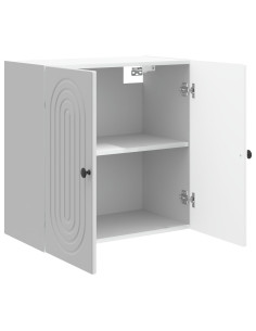 Mobiletto a muro Bianco Lucido 59 x 31 x 60 cm 2