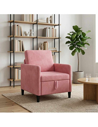 Divano con Storage Rosa 72 x 78 x 87 cm Poliestere
