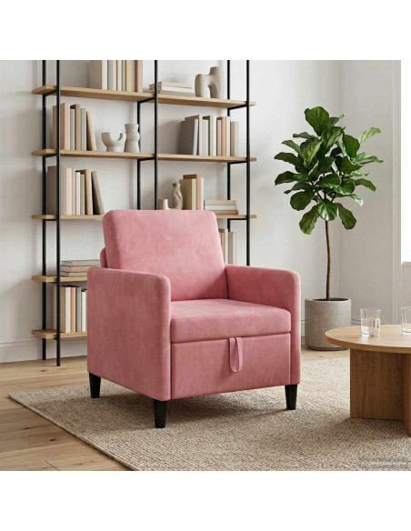 Divano con Storage Rosa 72 x 78 x 87 cm Poliestere