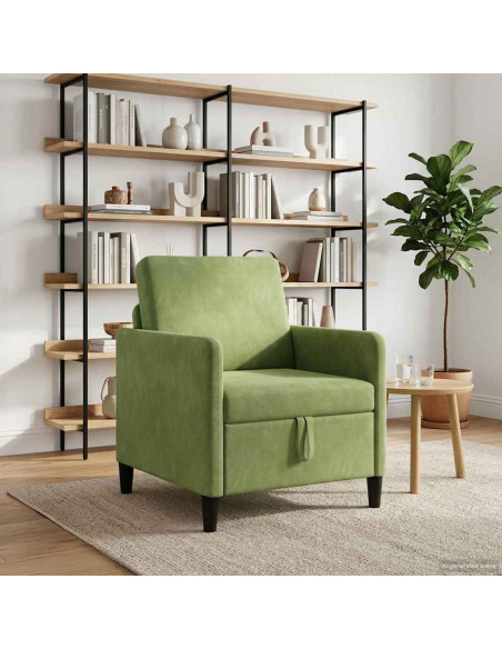 Divano con Storage Verde chiaro 72 x 78 x 87 cm Poliestere
